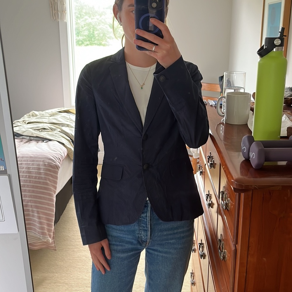 Rag and Bone Navy Eyelet Blazer - Size 4